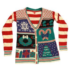 Target Adult XS Christmas Themed Long Sleeve Cardigan Sweater With Buttons